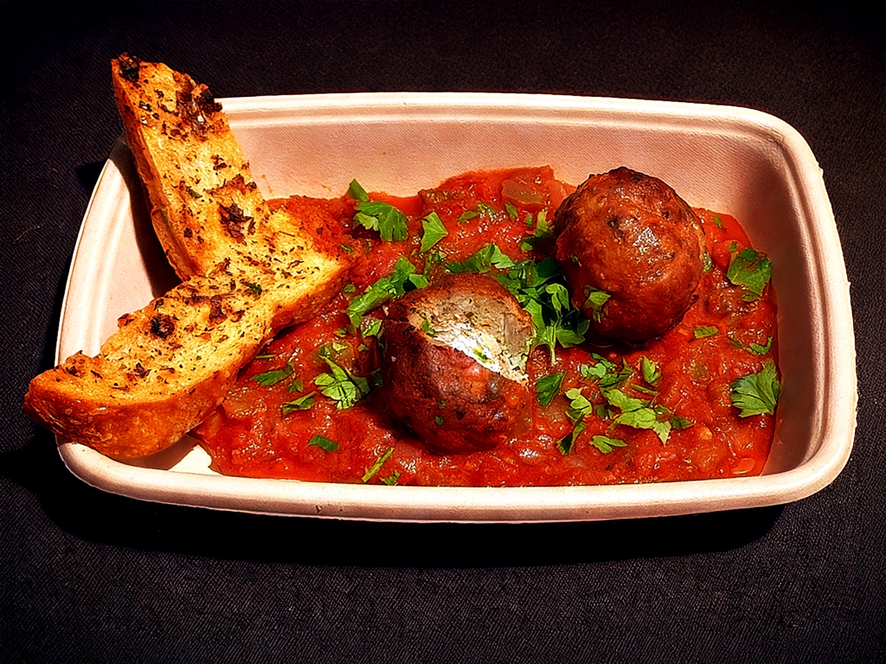 Shakshuka Lamb Meatballs — new at French Meadow Bakery at the 2026 MN State Fair